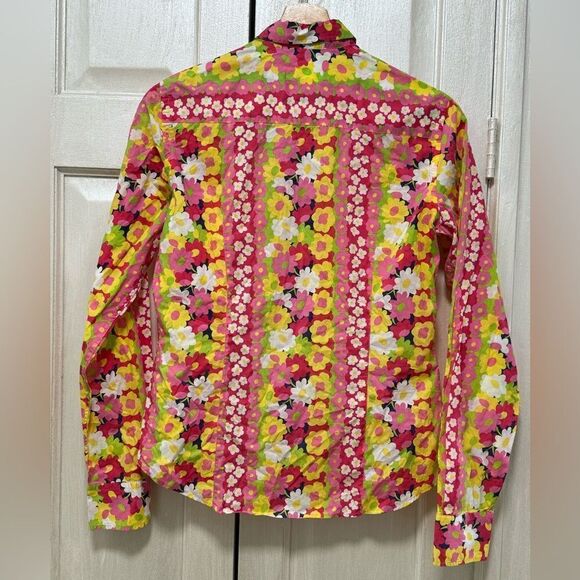 Lilly Pulitzer Y2K 6 Fitted Lightweight Long Sleeve ButtonUp Multicolor Shirt - Picture 3 of 12